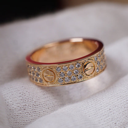 [Stars Jewelry]LOVE RING 5.5MM DIAMONDS PAVED