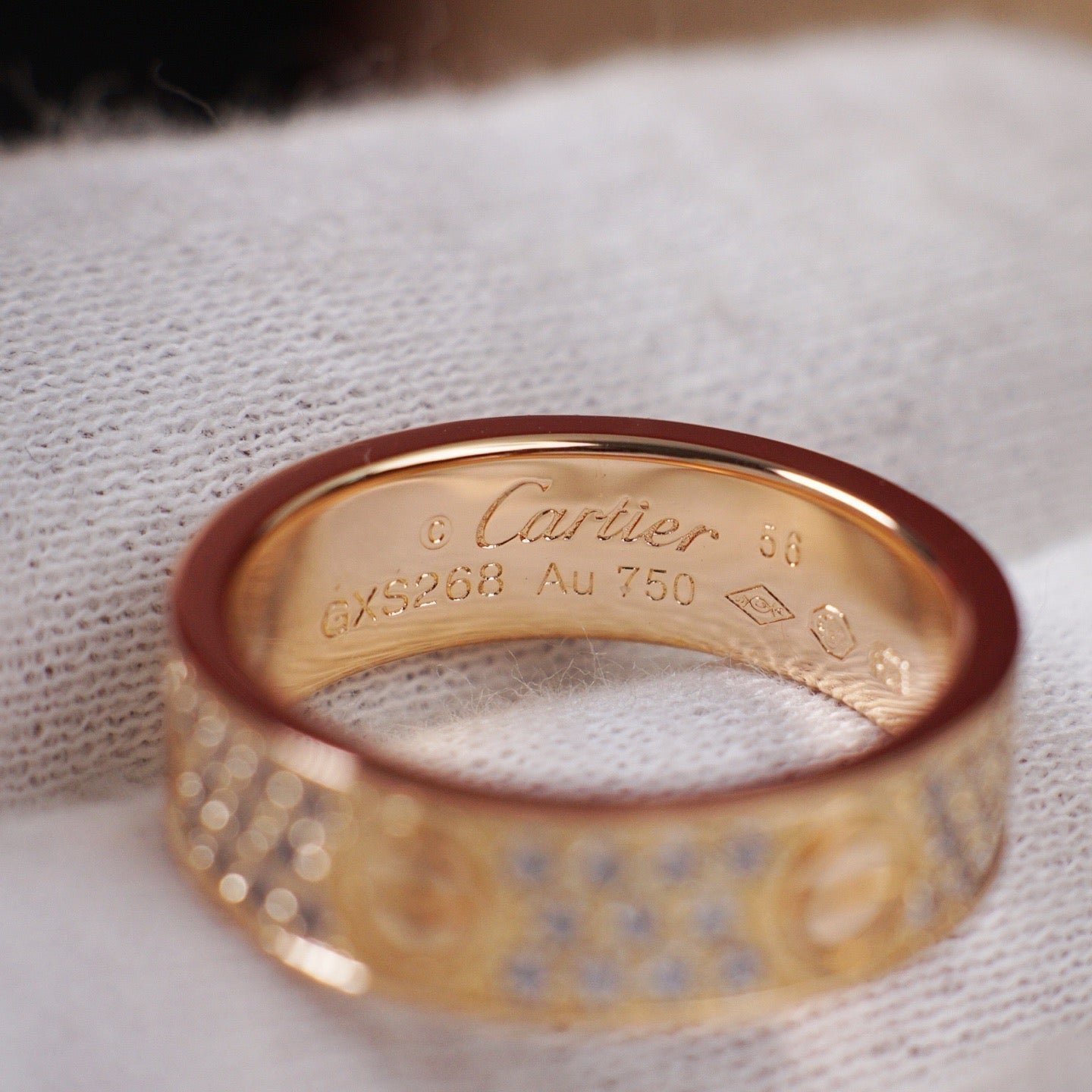 [Stars Jewelry]LOVE RING 5.5MM DIAMONDS PAVED