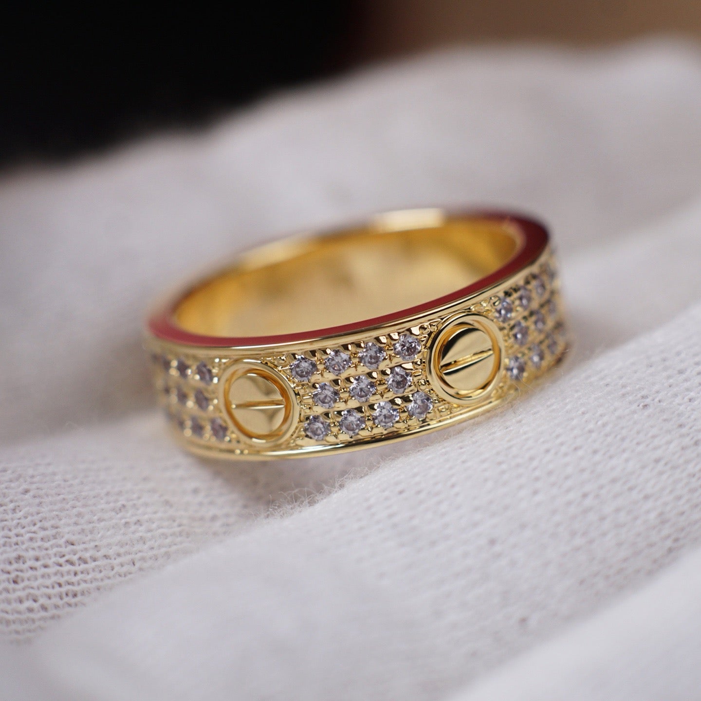 [Stars Jewelry]LOVE RING 5.5MM DIAMONDS PAVED