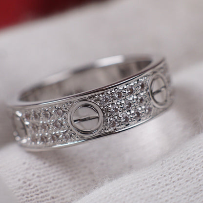 [Stars Jewelry]LOVE RING 5.5MM DIAMONDS PAVED