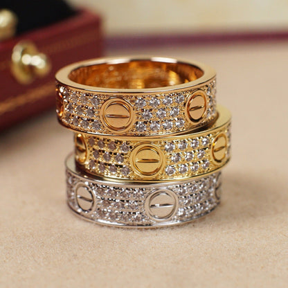 [Stars Jewelry]LOVE RING 5.5MM DIAMONDS PAVED