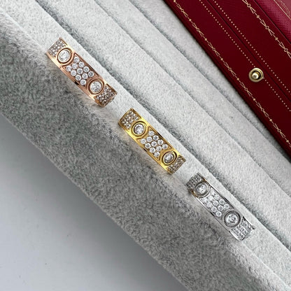 [Stars Jewelry]LOVE 5.5MM FULL-PAVE 6-DIAMOND RING