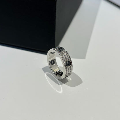 [Stars Jewelry]LOVE RING 5.5MM DIAMONDS PAVED CERAMIC