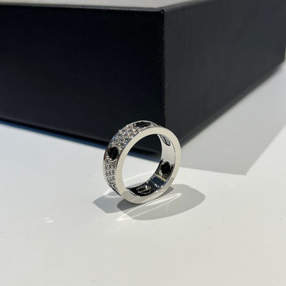[Stars Jewelry]LOVE RING 5.5MM DIAMONDS PAVED CERAMIC