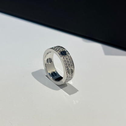 [Stars Jewelry]LOVE RING 5.5MM DIAMONDS PAVED CERAMIC