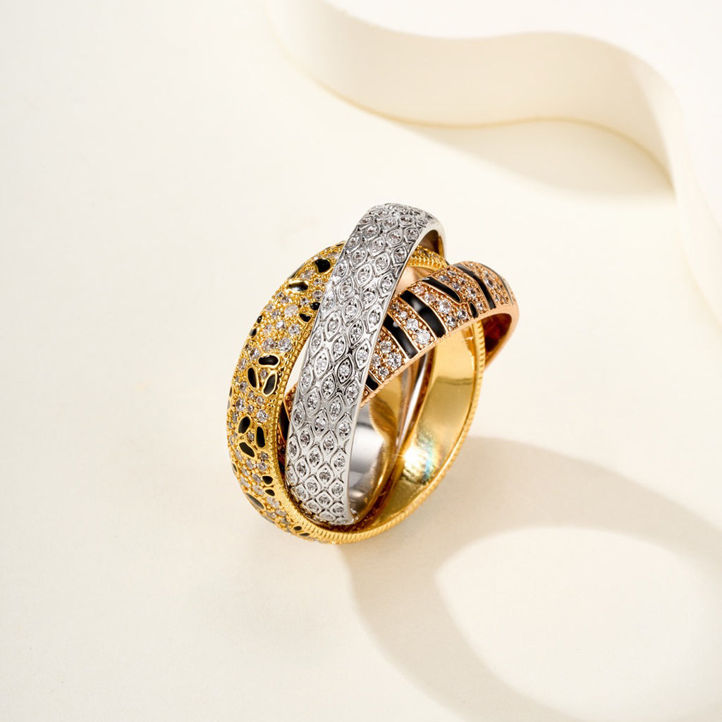 [Stars Jewelry]TRINITY  RING LEOPARD PRINT