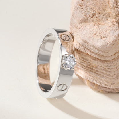 [Stars Jewelry]LOVE RING 3.6MM 1 BIG DIAMOND