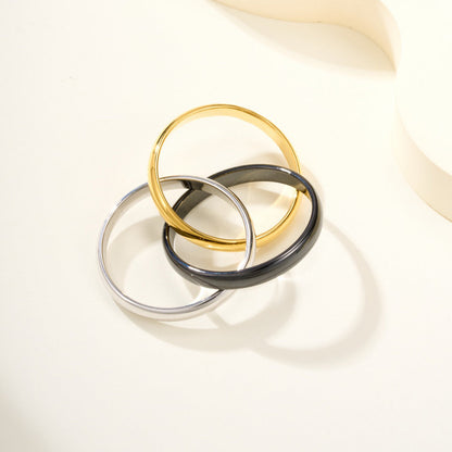 [Stars Jewelry]TRINITY 3.2MM RING BLACK CERAMIC