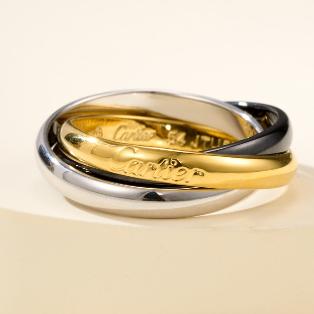 [Stars Jewelry]TRINITY 3.2MM RING BLACK CERAMIC