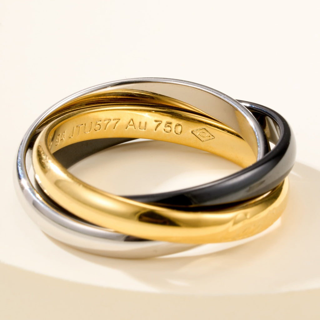 [Stars Jewelry]TRINITY 3.2MM RING BLACK CERAMIC