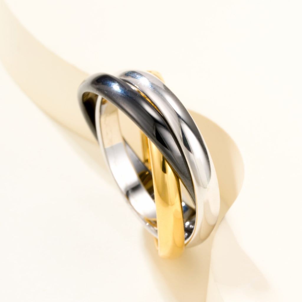 [Stars Jewelry]TRINITY 3.2MM RING BLACK CERAMIC
