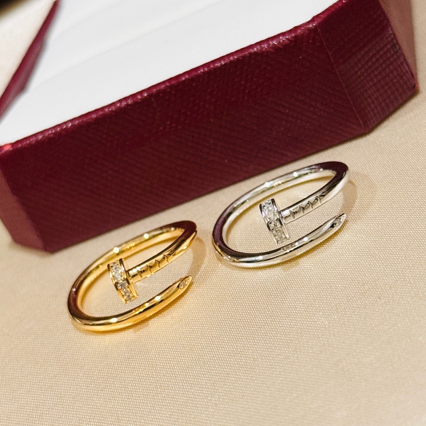 [Stars Jewelry]JUSTE 1.8MM HALF DIAMOND RING