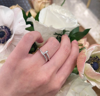 [Stars Jewelry]JUSTE 1.8MM HALF DIAMOND RING