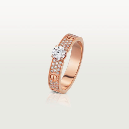 [Stars Jewelry]LOVE RING 3.6MM 1 BIG DIAMOND FULL DIAMOND