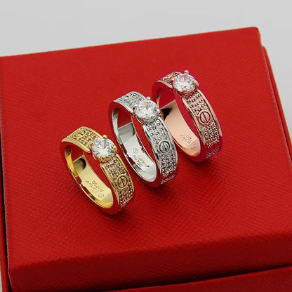 [Stars Jewelry]LOVE RING 3.6MM 1 BIG DIAMOND FULL DIAMOND