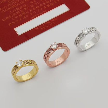 [Stars Jewelry]LOVE RING 3.6MM 1 BIG DIAMOND FULL DIAMOND