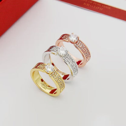 [Stars Jewelry]LOVE RING 3.6MM 1 BIG DIAMOND FULL DIAMOND