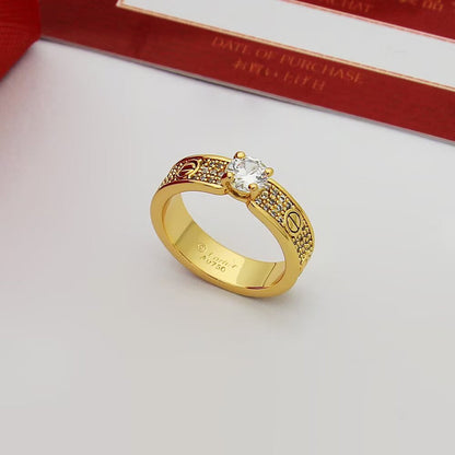 [Stars Jewelry]LOVE RING 3.6MM 1 BIG DIAMOND FULL DIAMOND