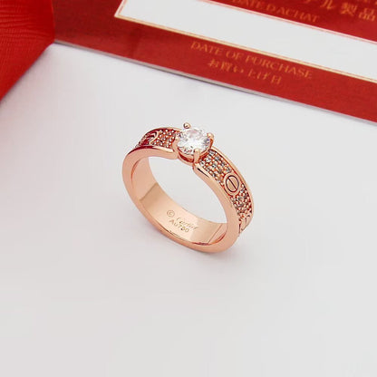[Stars Jewelry]LOVE RING 3.6MM 1 BIG DIAMOND FULL DIAMOND