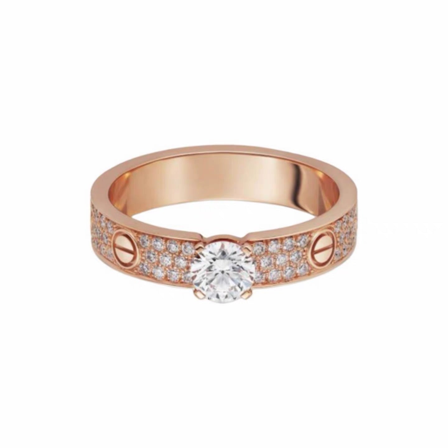 [Stars Jewelry]LOVE RING 3.6MM 1 BIG DIAMOND FULL DIAMOND
