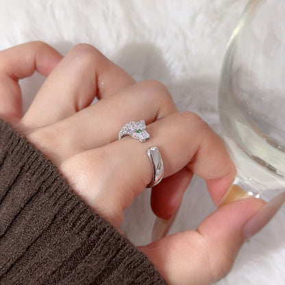 [Stars Jewelry]PANTHERE HALF DIAMOND SMALL RING