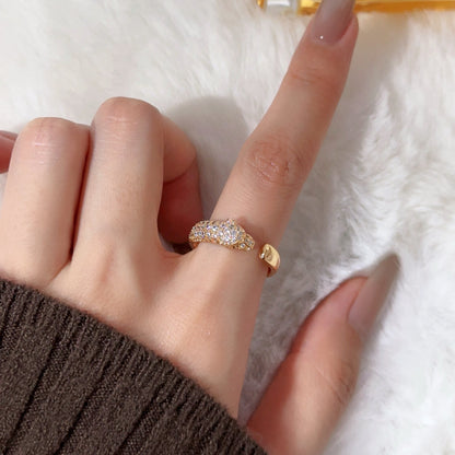 [Stars Jewelry]PANTHERE HALF DIAMOND SMALL RING