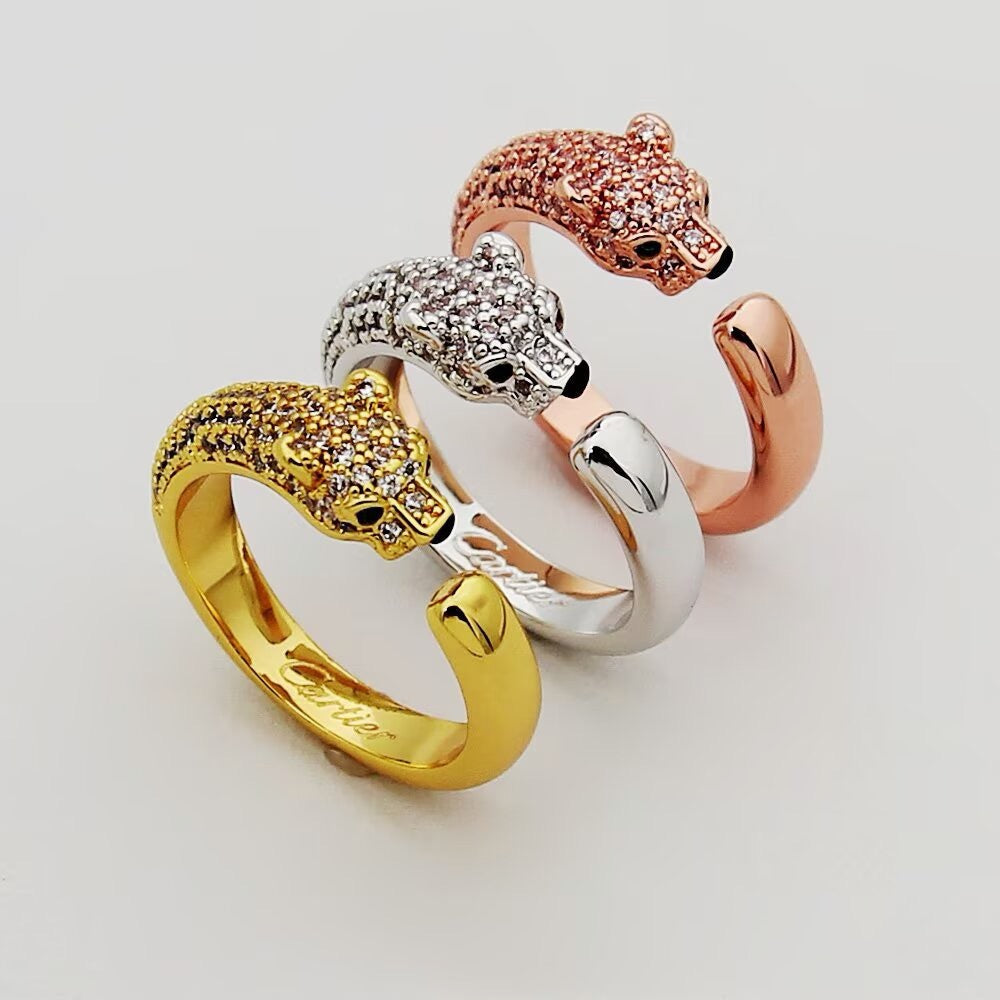[Stars Jewelry]PANTHERE HALF DIAMOND SMALL RING