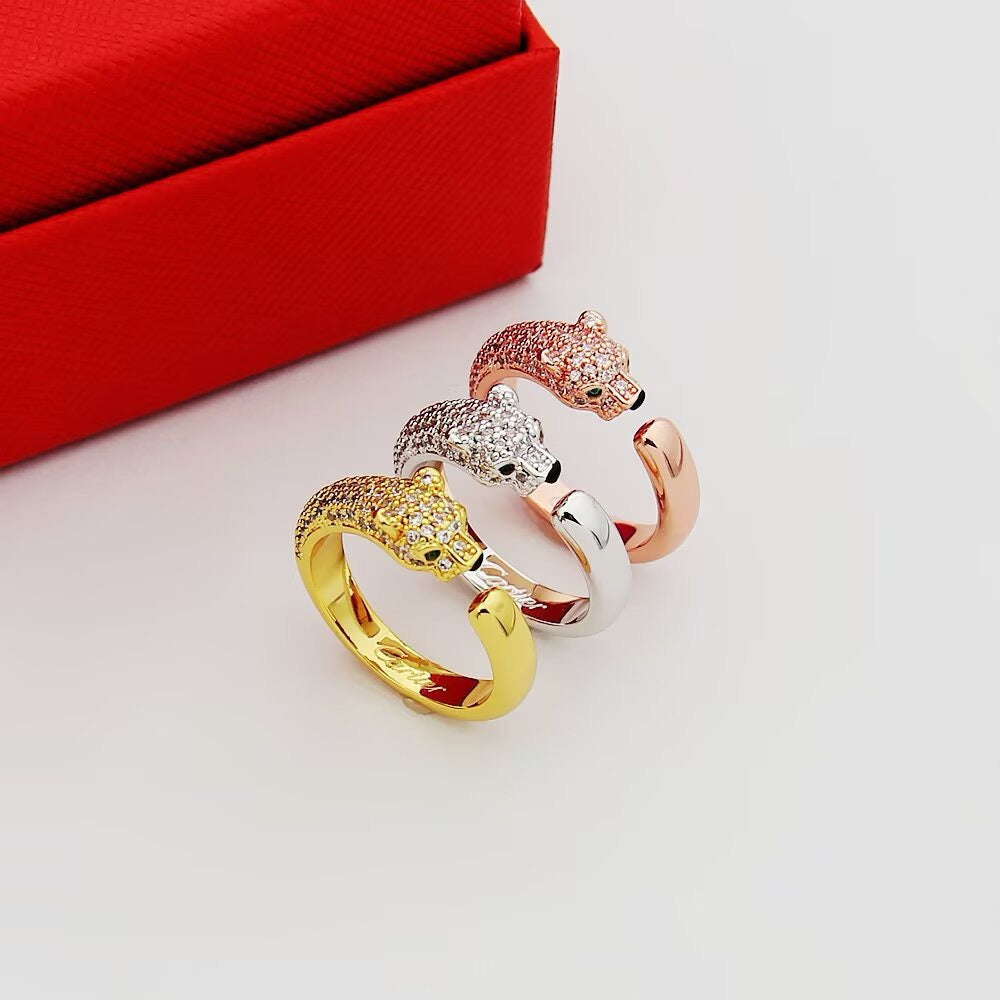 [Stars Jewelry]PANTHERE HALF DIAMOND SMALL RING