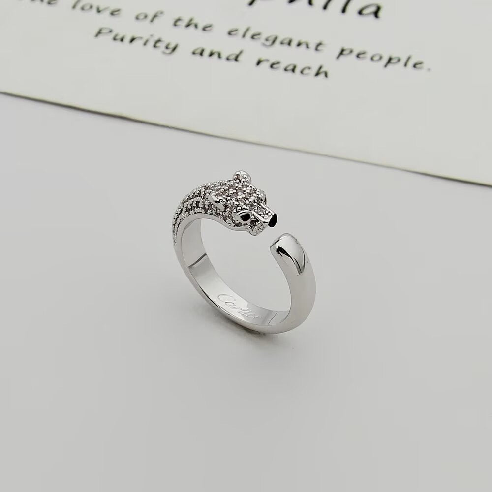 [Stars Jewelry]PANTHERE HALF DIAMOND SMALL RING