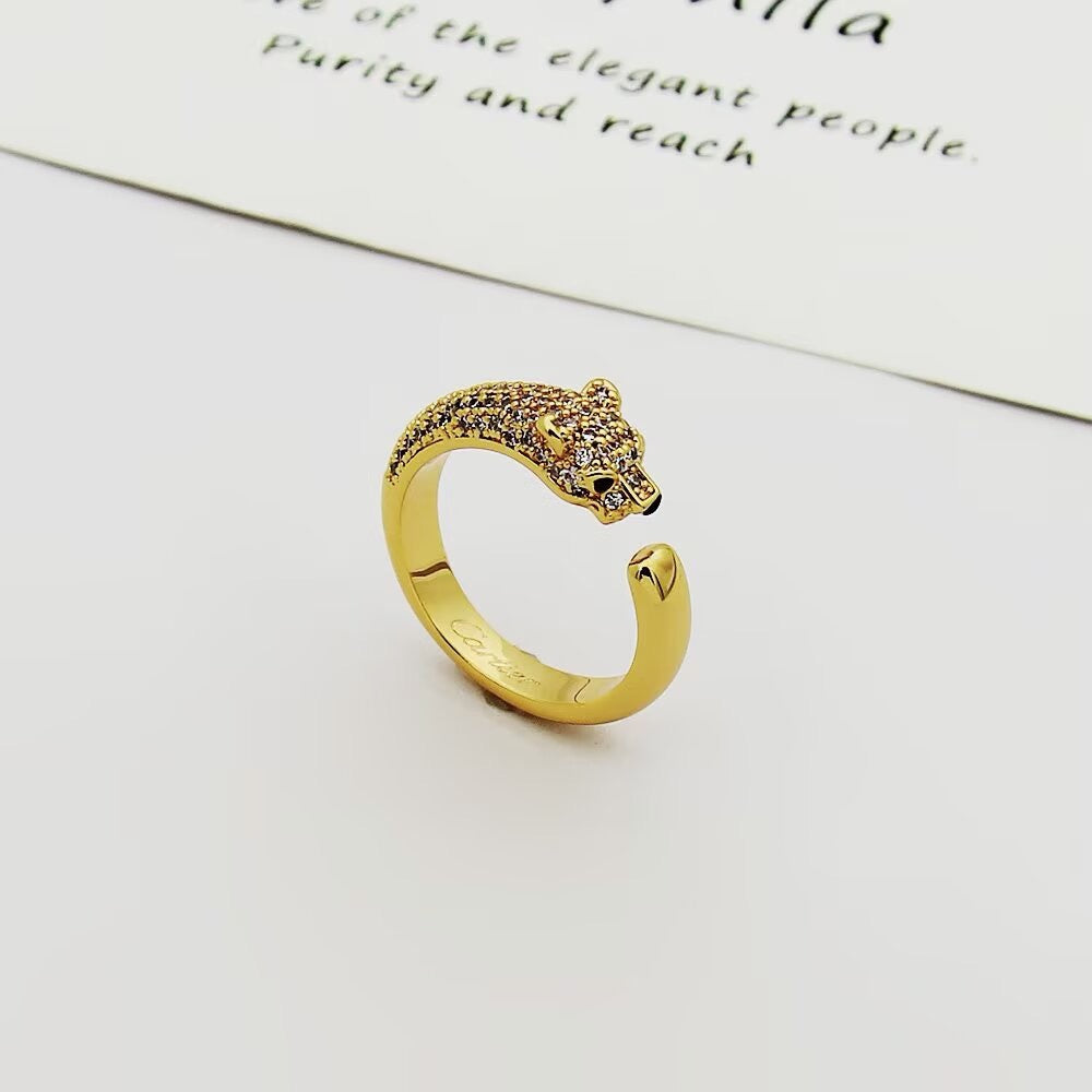 [Stars Jewelry]PANTHERE HALF DIAMOND SMALL RING