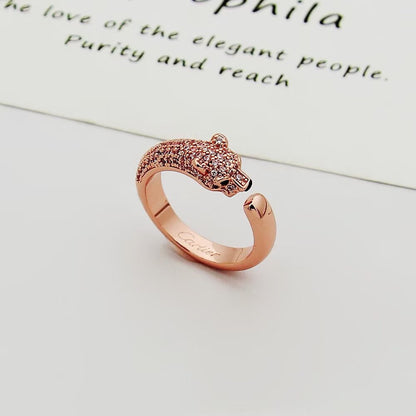 [Stars Jewelry]PANTHERE HALF DIAMOND SMALL RING
