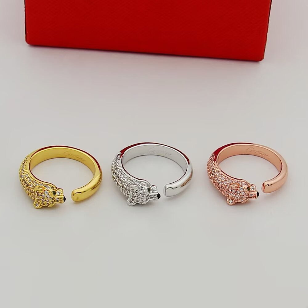 [Stars Jewelry]PANTHERE HALF DIAMOND SMALL RING