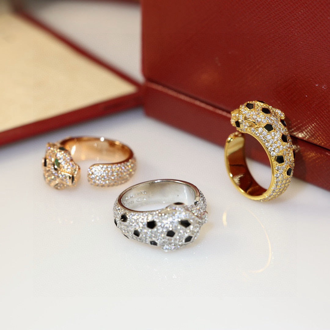 [Stars Jewelry]PANTHERE SPOTTED FULL DIAMOND MEDIUM RING