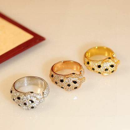 [Stars Jewelry]PANTHERE SPOTTED FULL DIAMOND MEDIUM RING