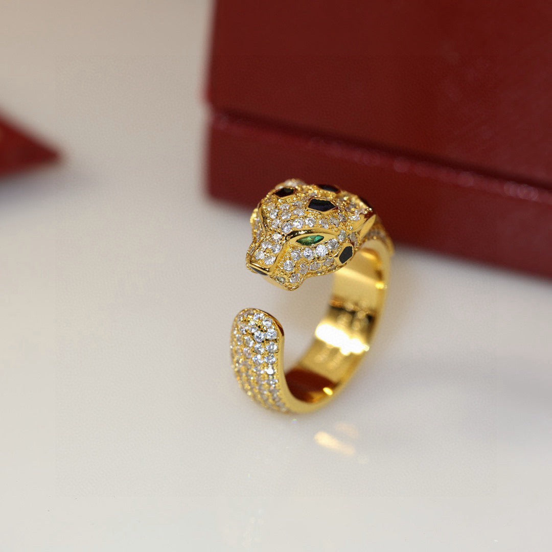 [Stars Jewelry]PANTHERE SPOTTED FULL DIAMOND MEDIUM RING