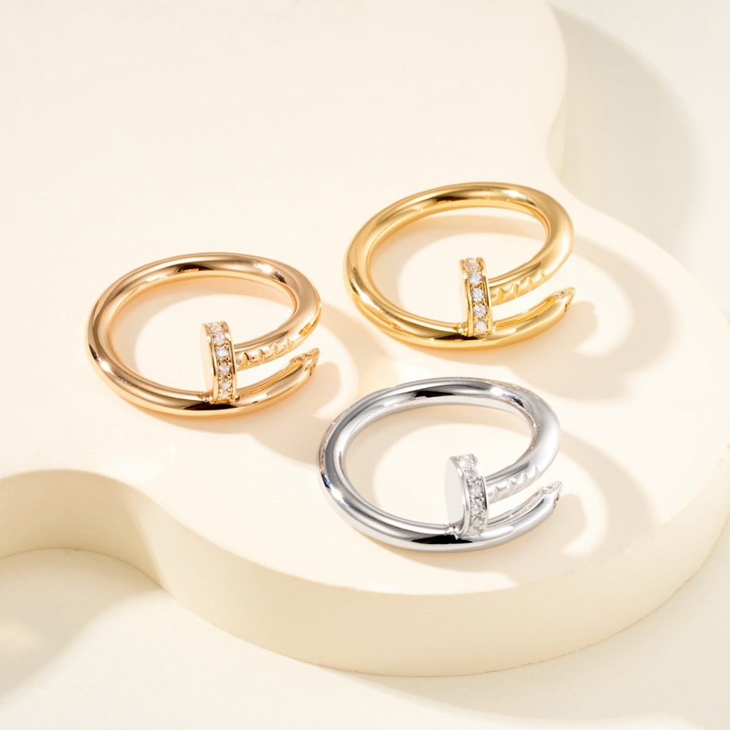 [Stars Jewelry]JUSTE RING 2.6MM HALF DIAMOND
