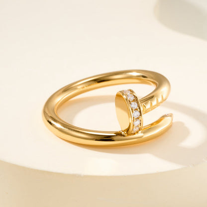 [Stars Jewelry]JUSTE RING 2.6MM HALF DIAMOND