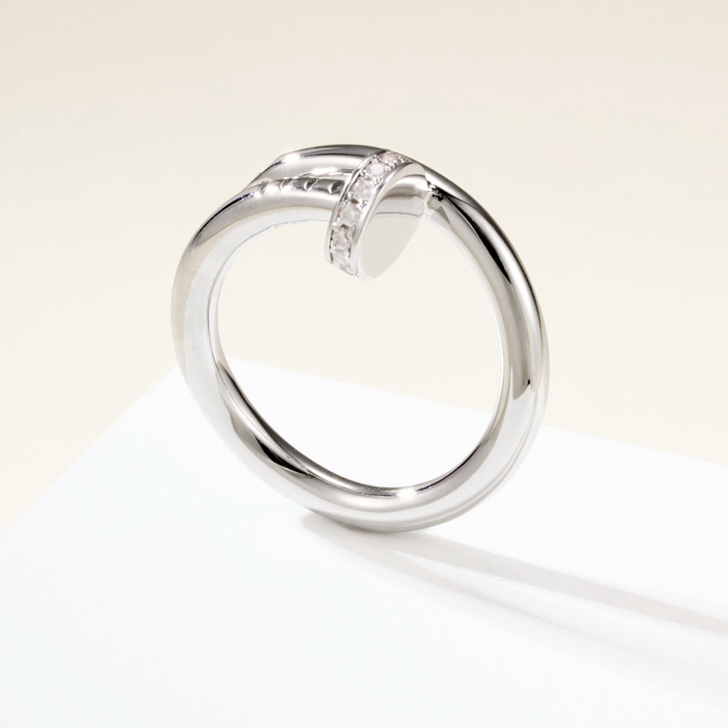 [Stars Jewelry]JUSTE RING 2.6MM HALF DIAMOND