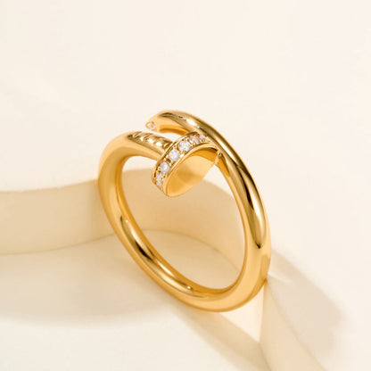 [Stars Jewelry]JUSTE RING 2.6MM HALF DIAMOND