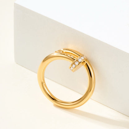 [Stars Jewelry]JUSTE RING 2.6MM HALF DIAMOND