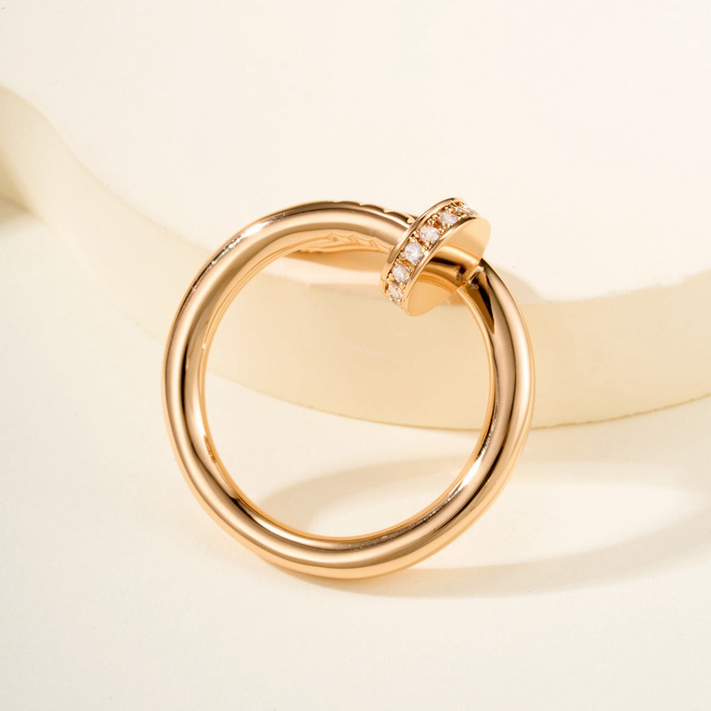 [Stars Jewelry]JUSTE RING 2.6MM HALF DIAMOND
