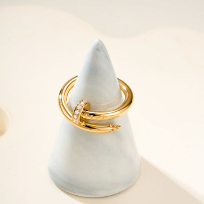 [Stars Jewelry]JUSTE RING 2.6MM HALF DIAMOND