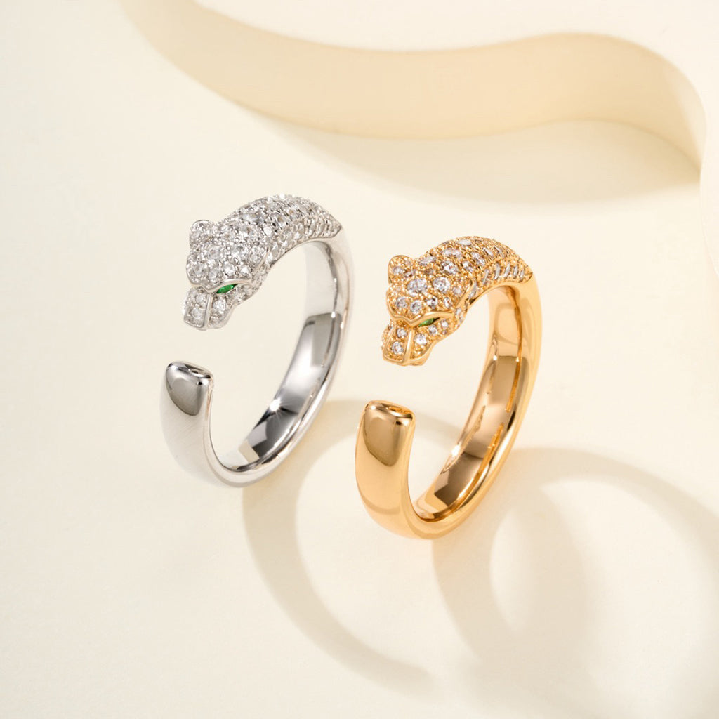 [Stars Jewelry]PANTHERE HALF DIAMOND SMALL RING
