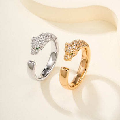 [Stars Jewelry]PANTHERE HALF DIAMOND SMALL RING