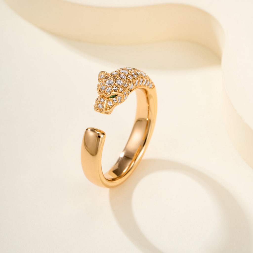 [Stars Jewelry]PANTHERE HALF DIAMOND SMALL RING