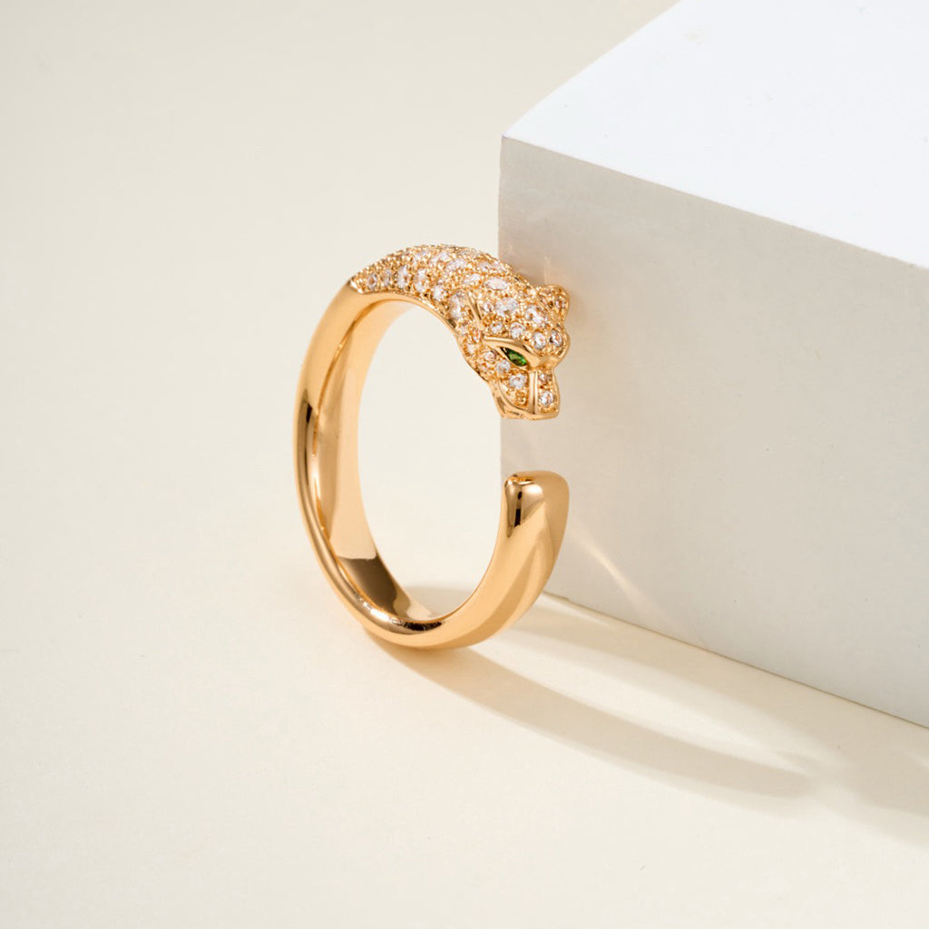 [Stars Jewelry]PANTHERE HALF DIAMOND SMALL RING
