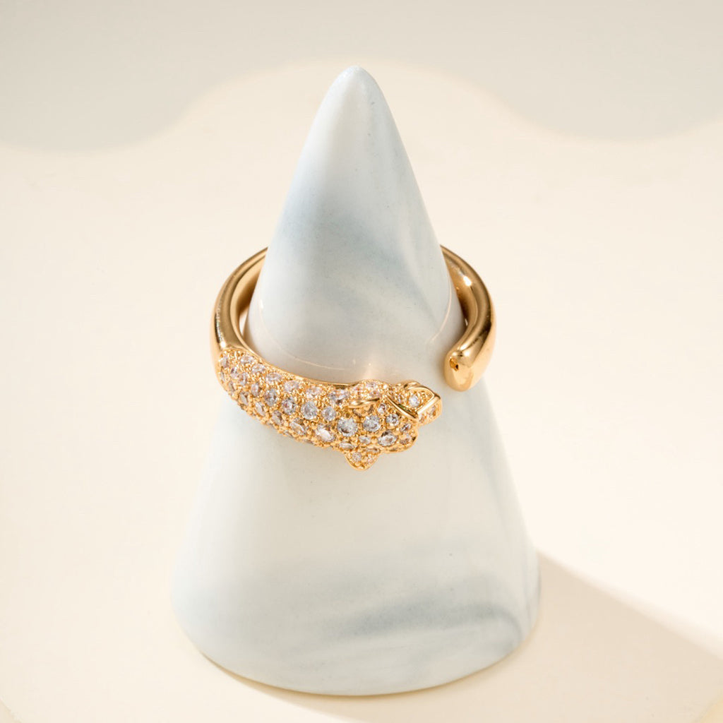 [Stars Jewelry]PANTHERE HALF DIAMOND SMALL RING
