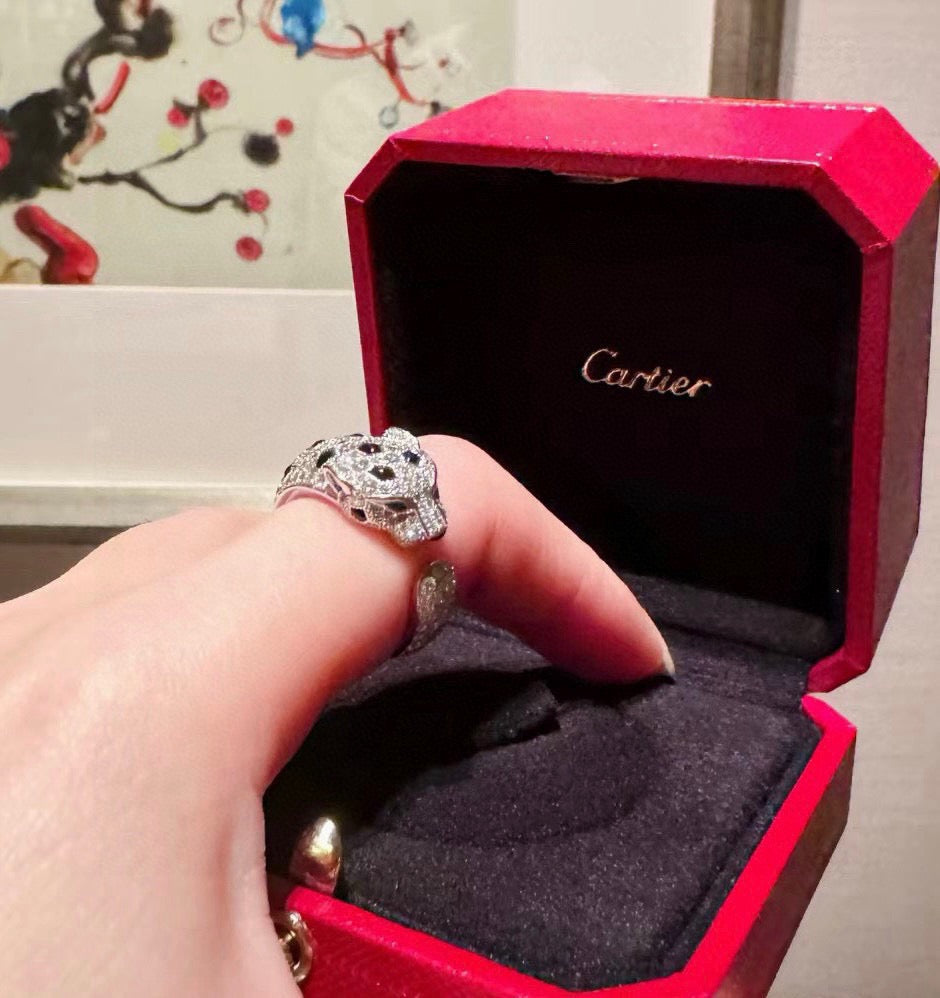 [Stars Jewelry]PANTHERE SPOTTED FULL DIAMOND MEDIUM RING