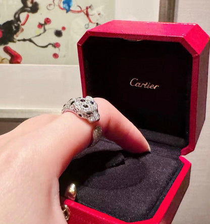 [Stars Jewelry]PANTHERE SPOTTED FULL DIAMOND MEDIUM RING
