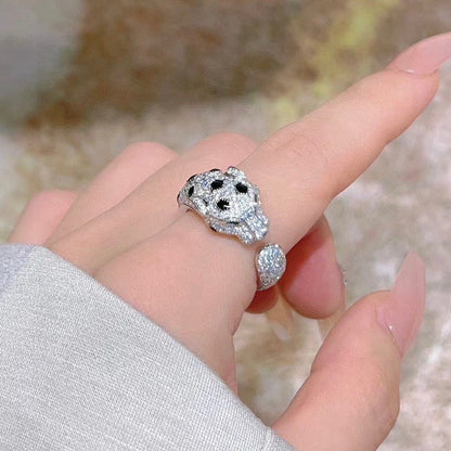 [Stars Jewelry]PANTHERE SPOTTED FULL DIAMOND MEDIUM RING